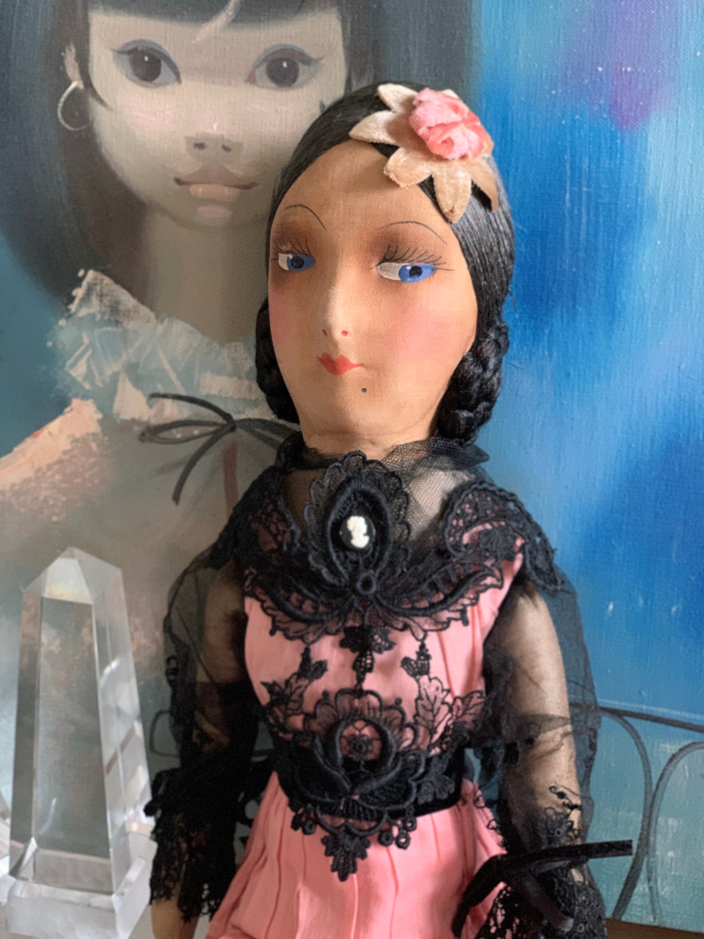 Vintage small boudoir doll