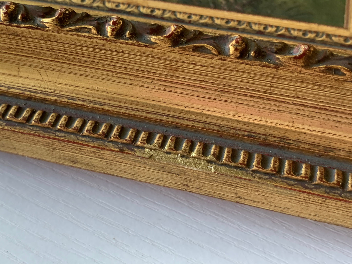 Vintage small original zebra painting