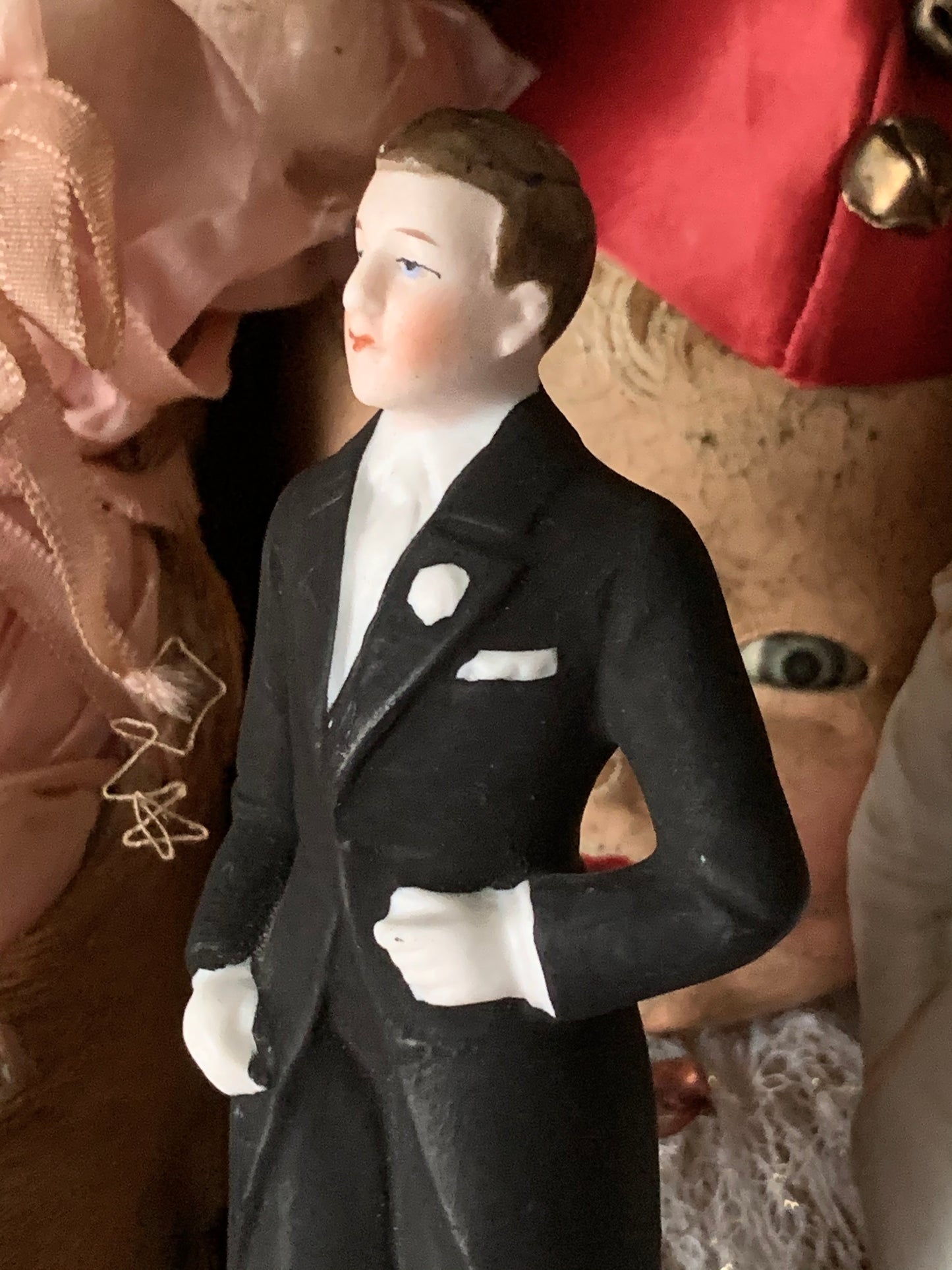 Vintage porcelain groom figure