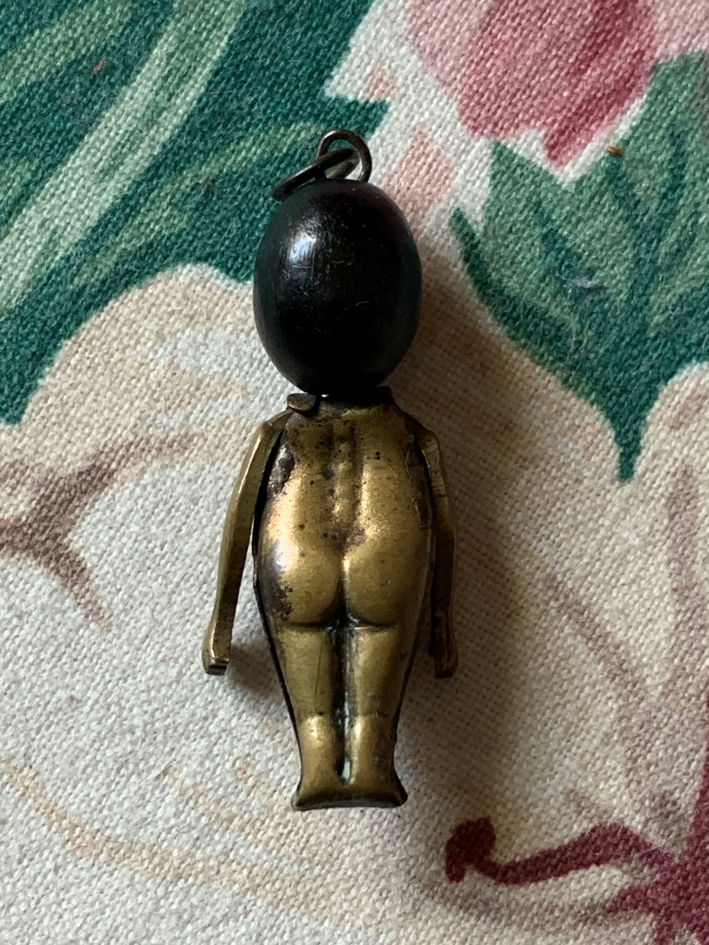 Vintage mini jointed figure charm