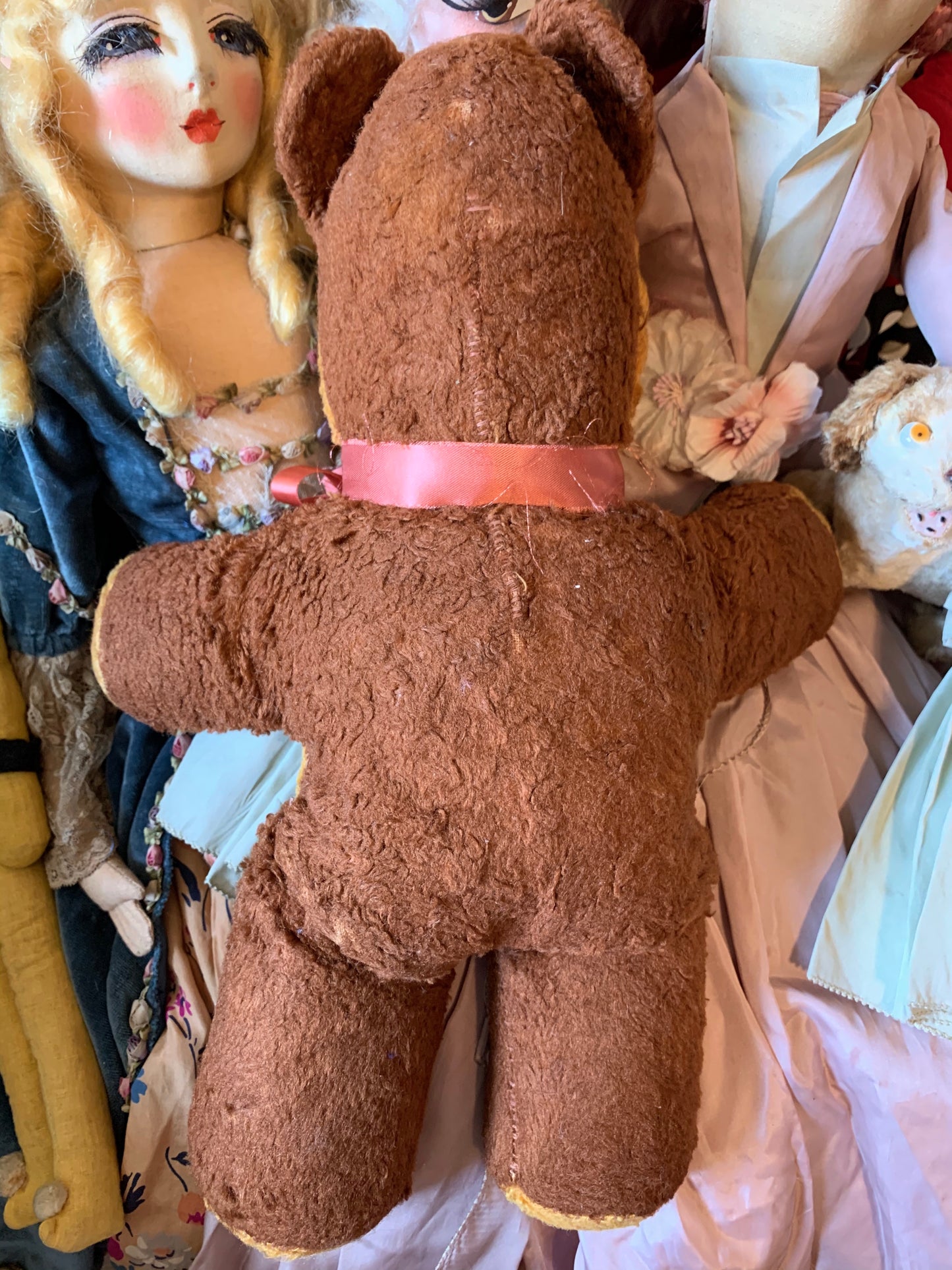 Vintage rubber face bear retro stuffed toy teddy