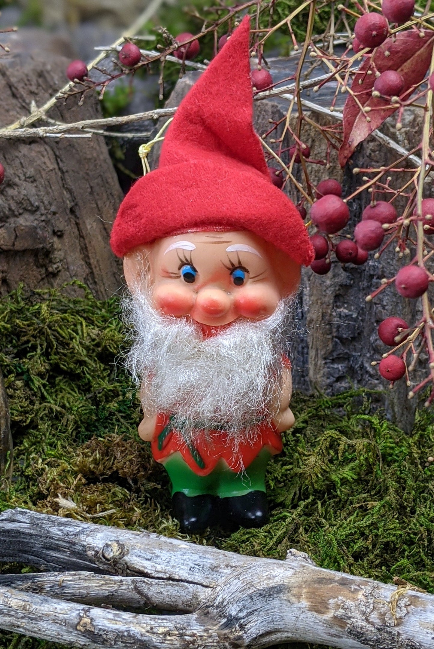 Vintage Santa beard pixie Christmas elf