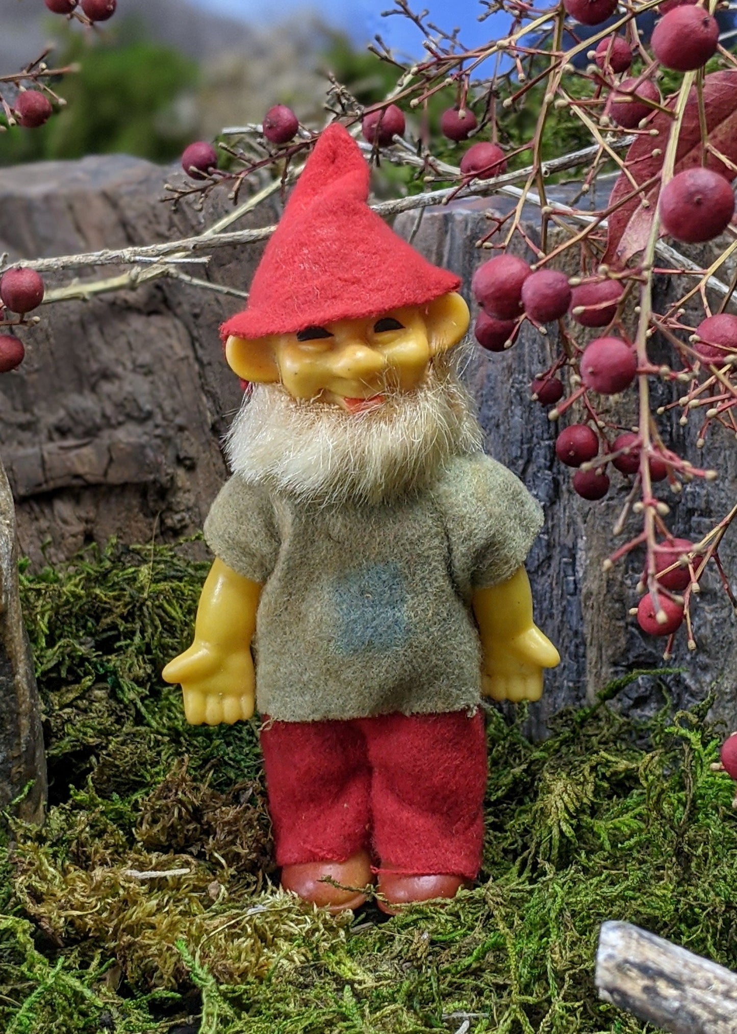 Vintage Christmas troll elf man figurine