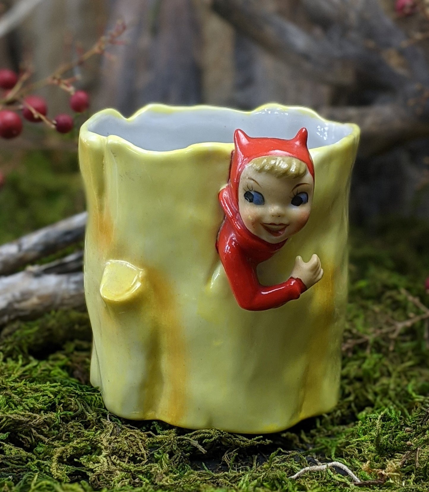 Vintage pixie devil planter