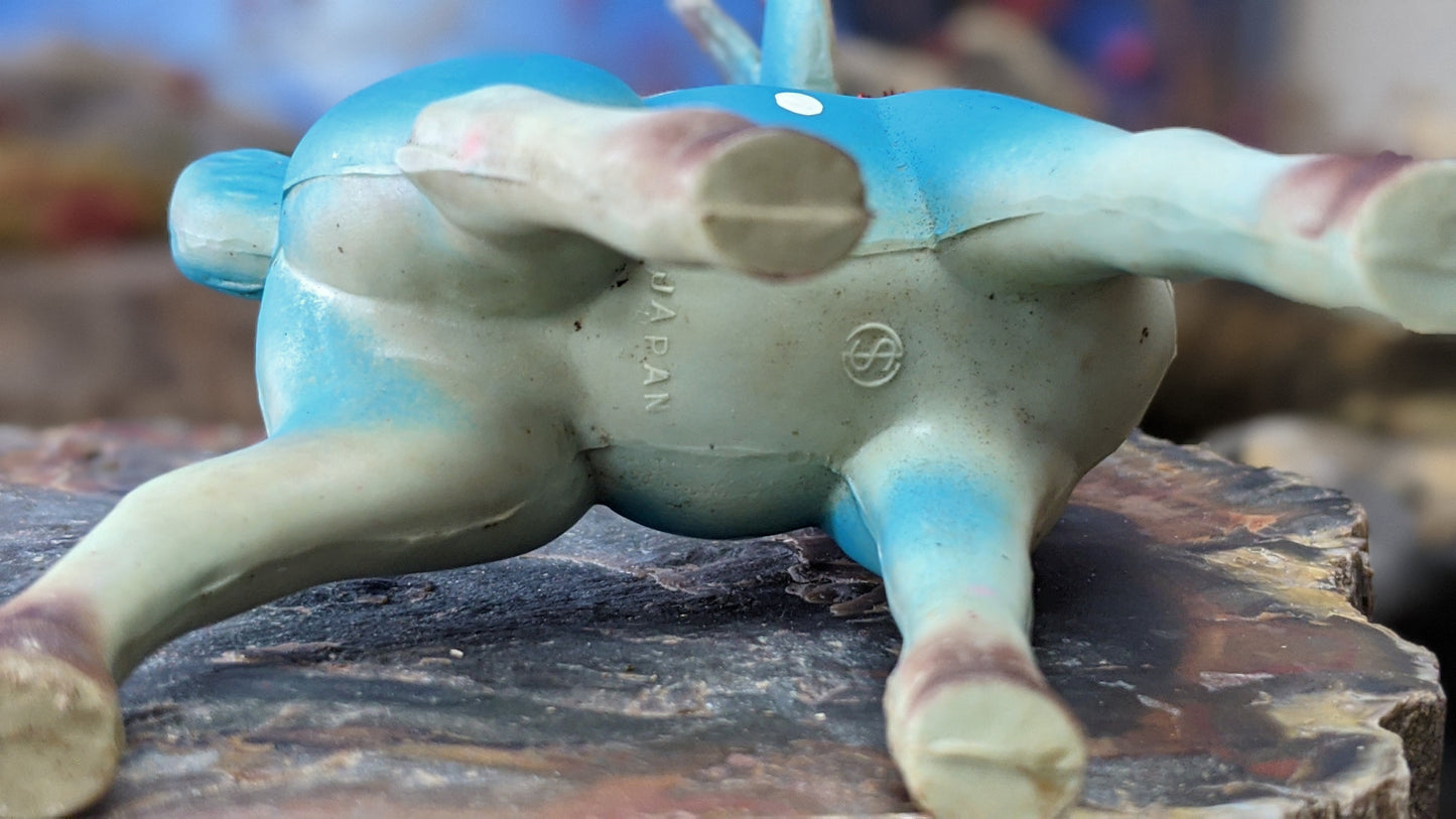 Vintage blue Christmas reindeer