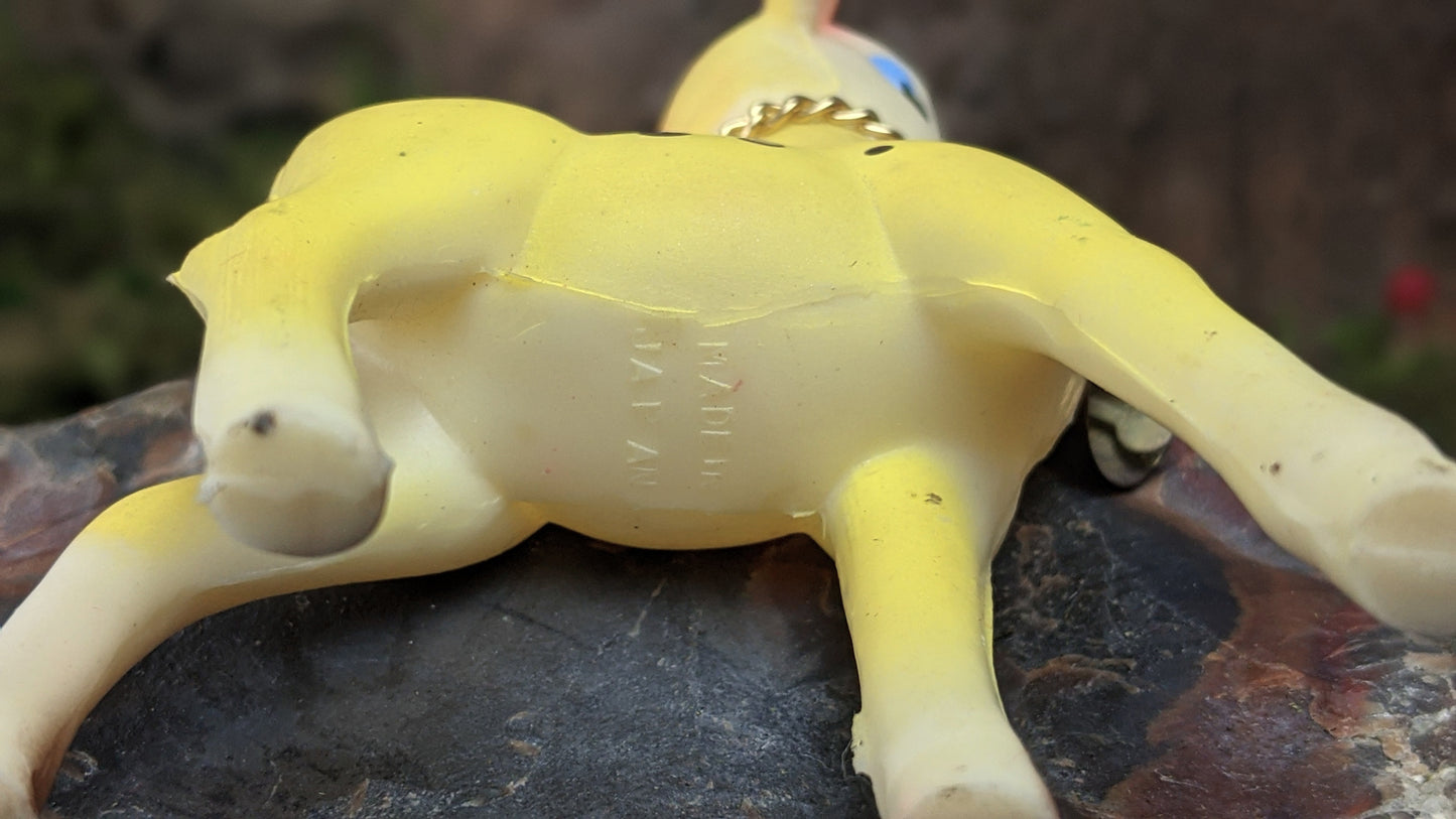 Vintage yellow Christmas reindeer
