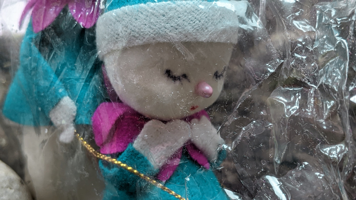 Vintage snow pixies decoration in package