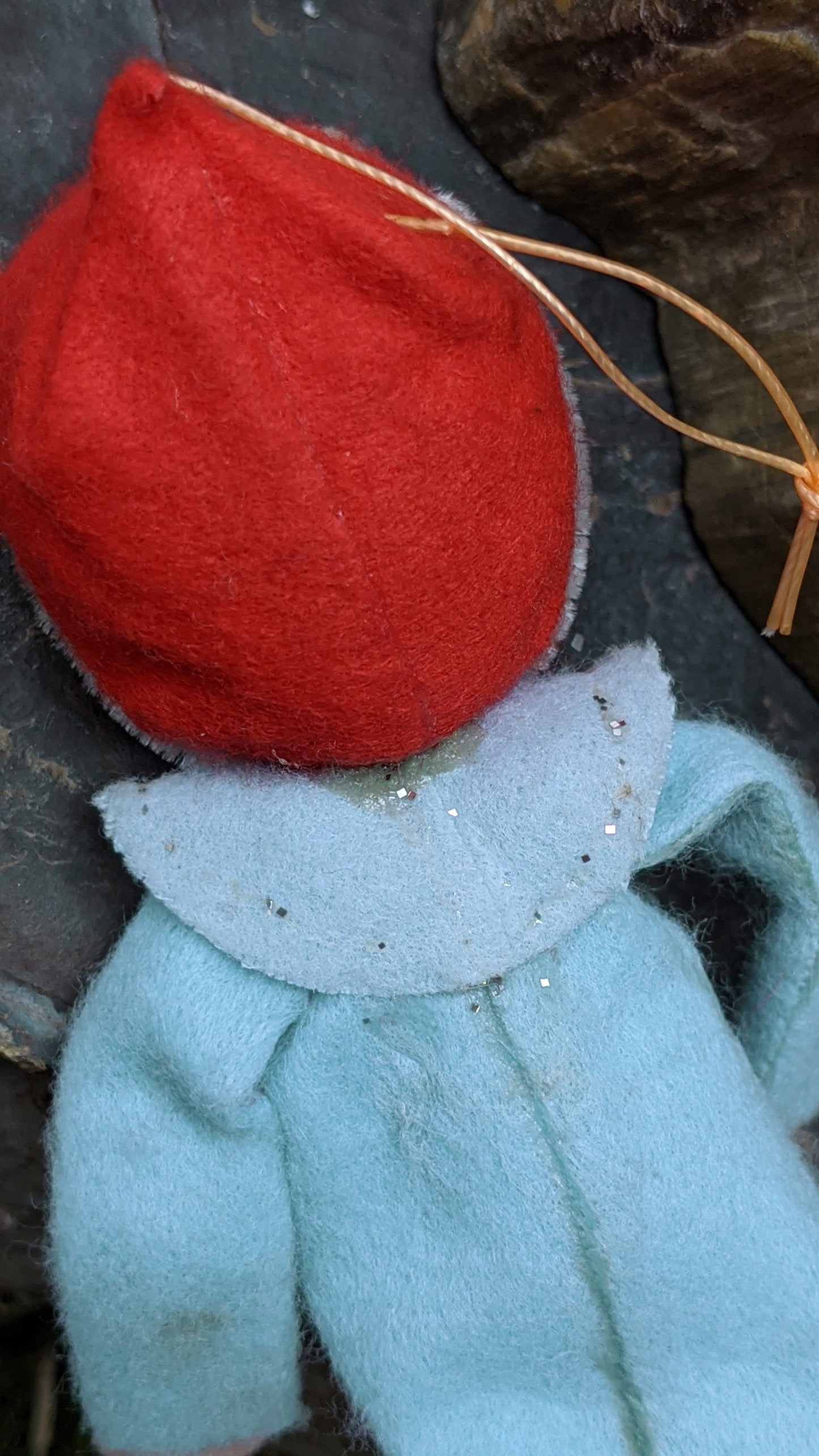 Vintage Christmas pose doll girl pixie