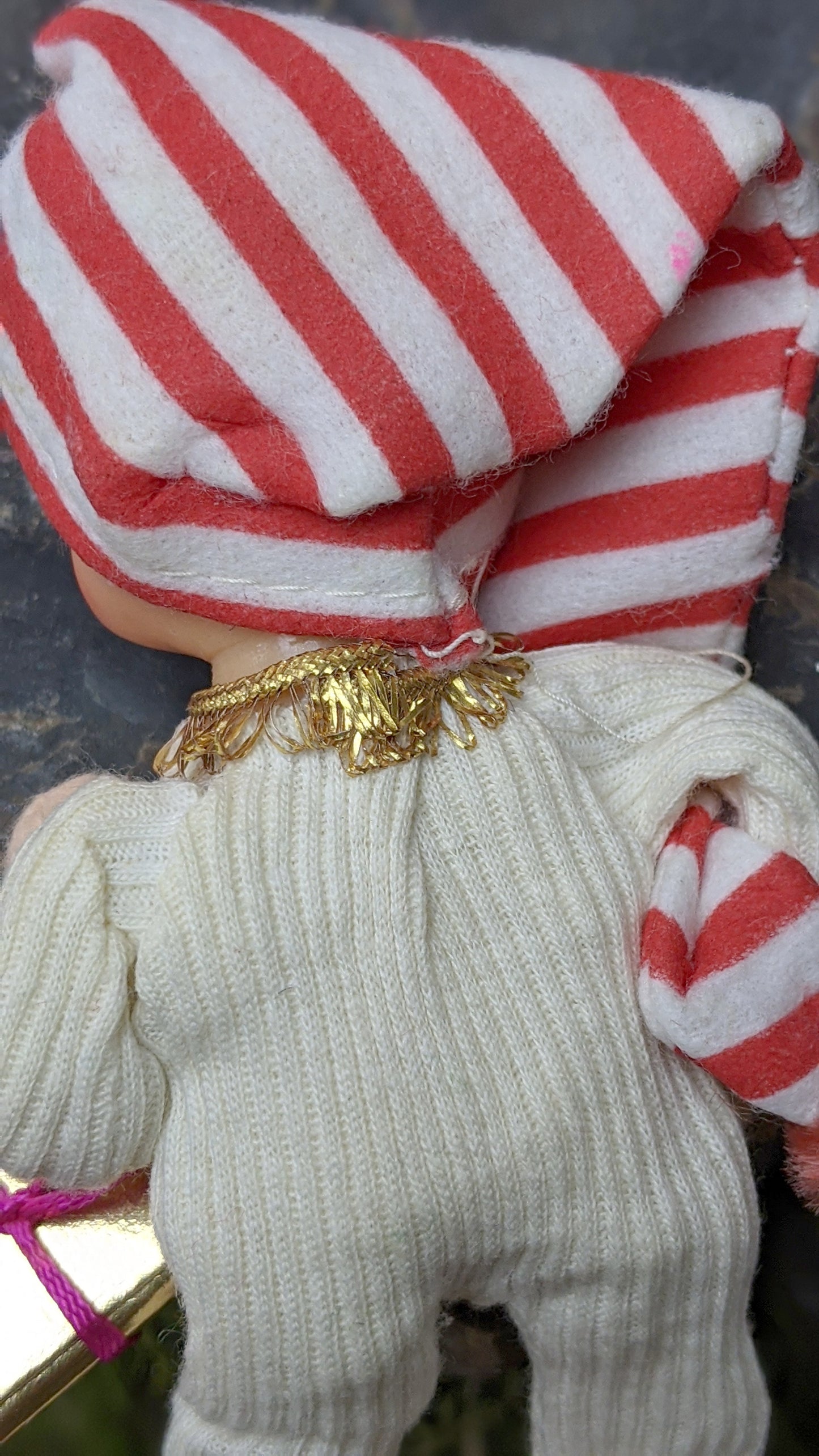 Vintage blue hair Christmas pixie