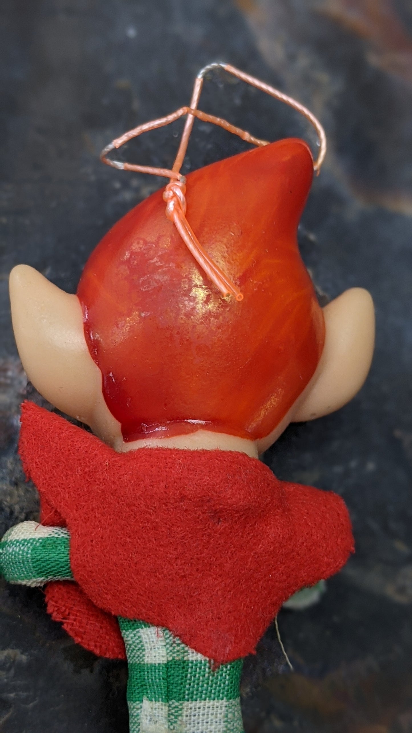 Vintage mini pixie elf ornament