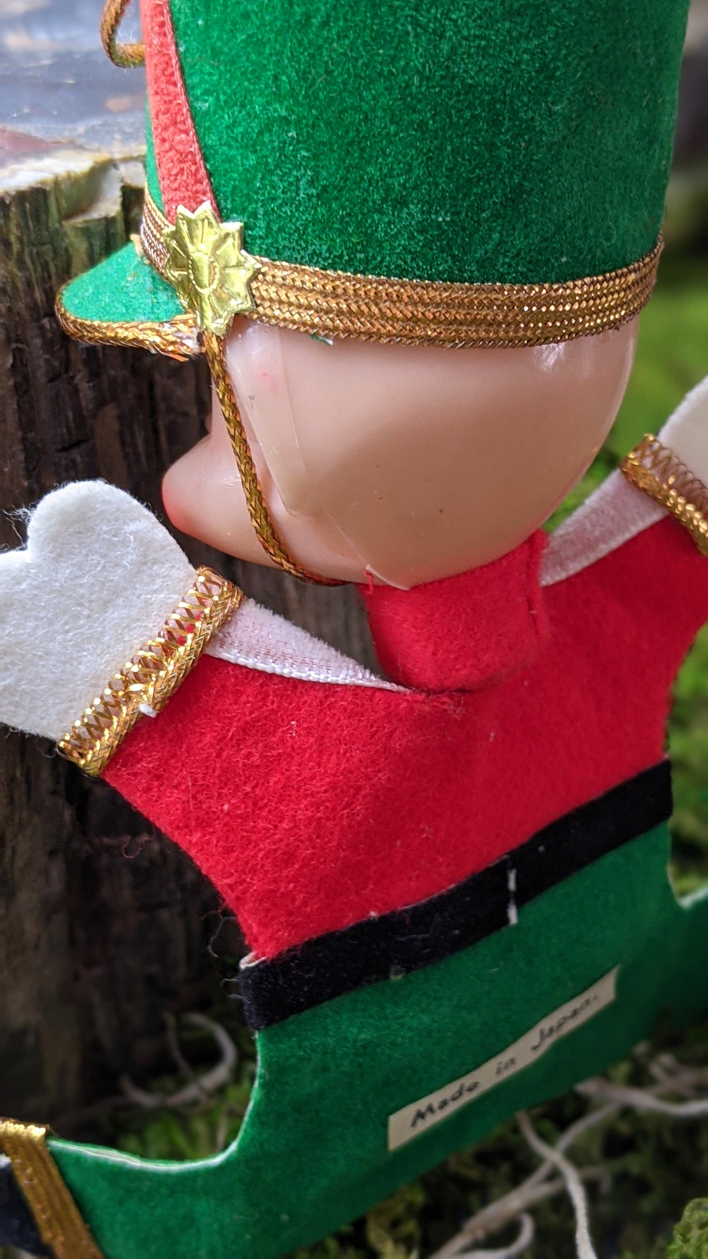 Vintage soldier elf ornament