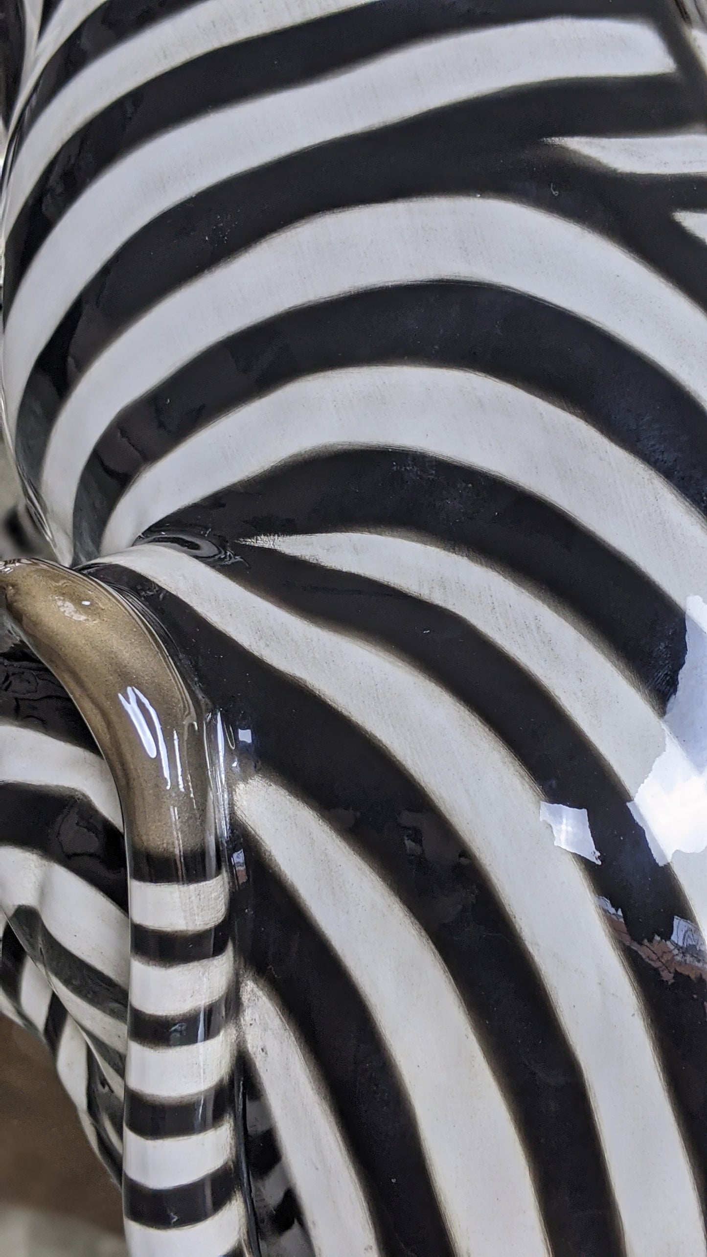 Vintage Italian zebra statue