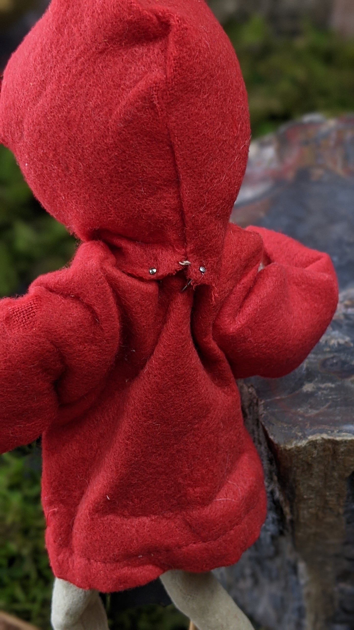 Vintage Christmas elf ornament Japan pixie skier