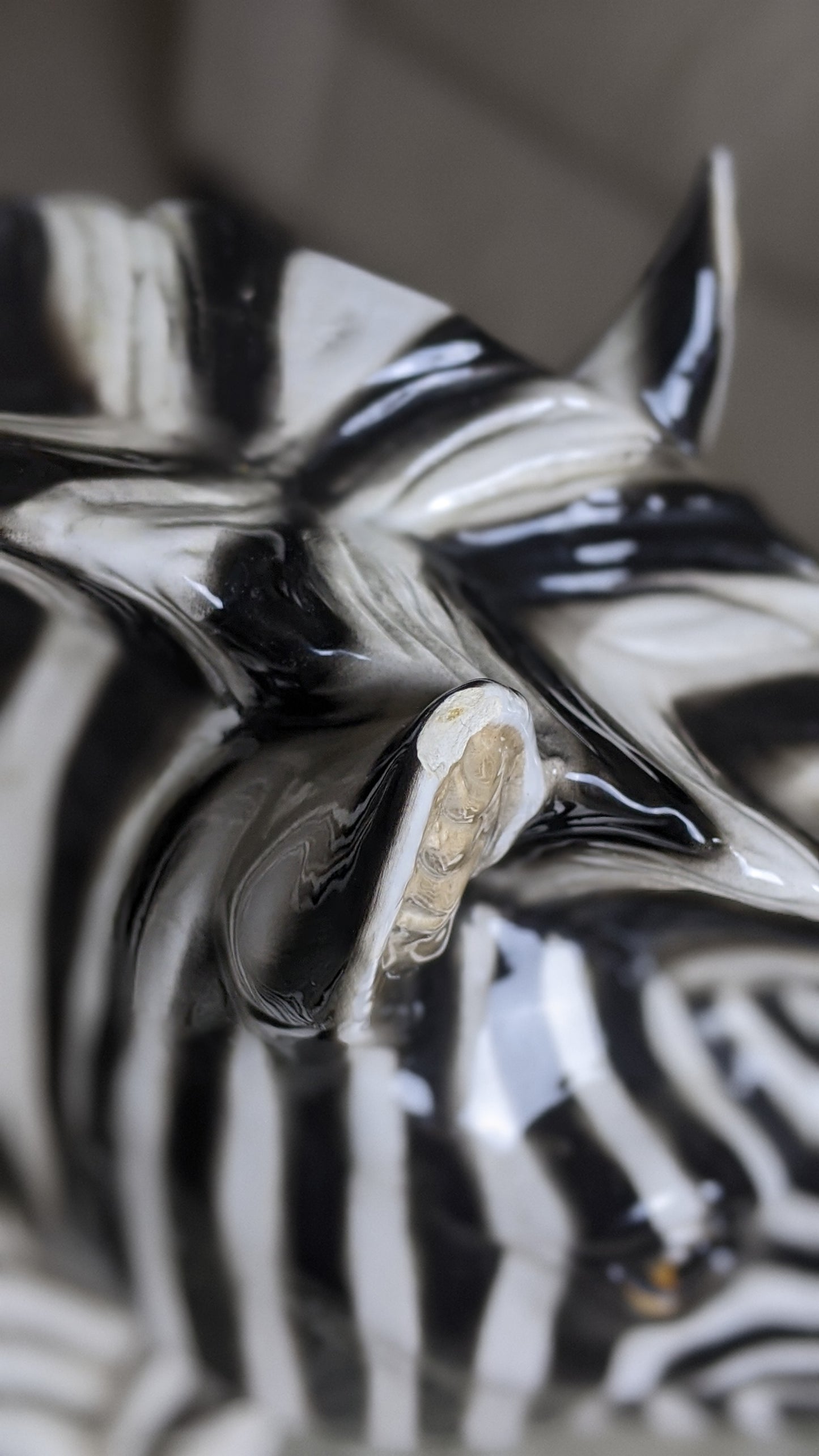Vintage Italian zebra statue