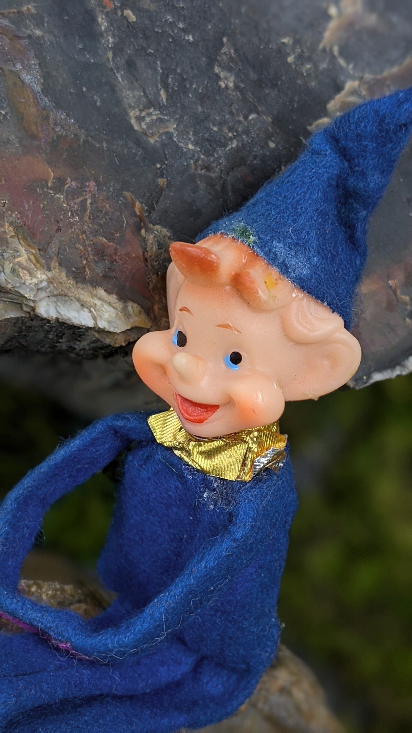Vintage mini blue knee hugger elf