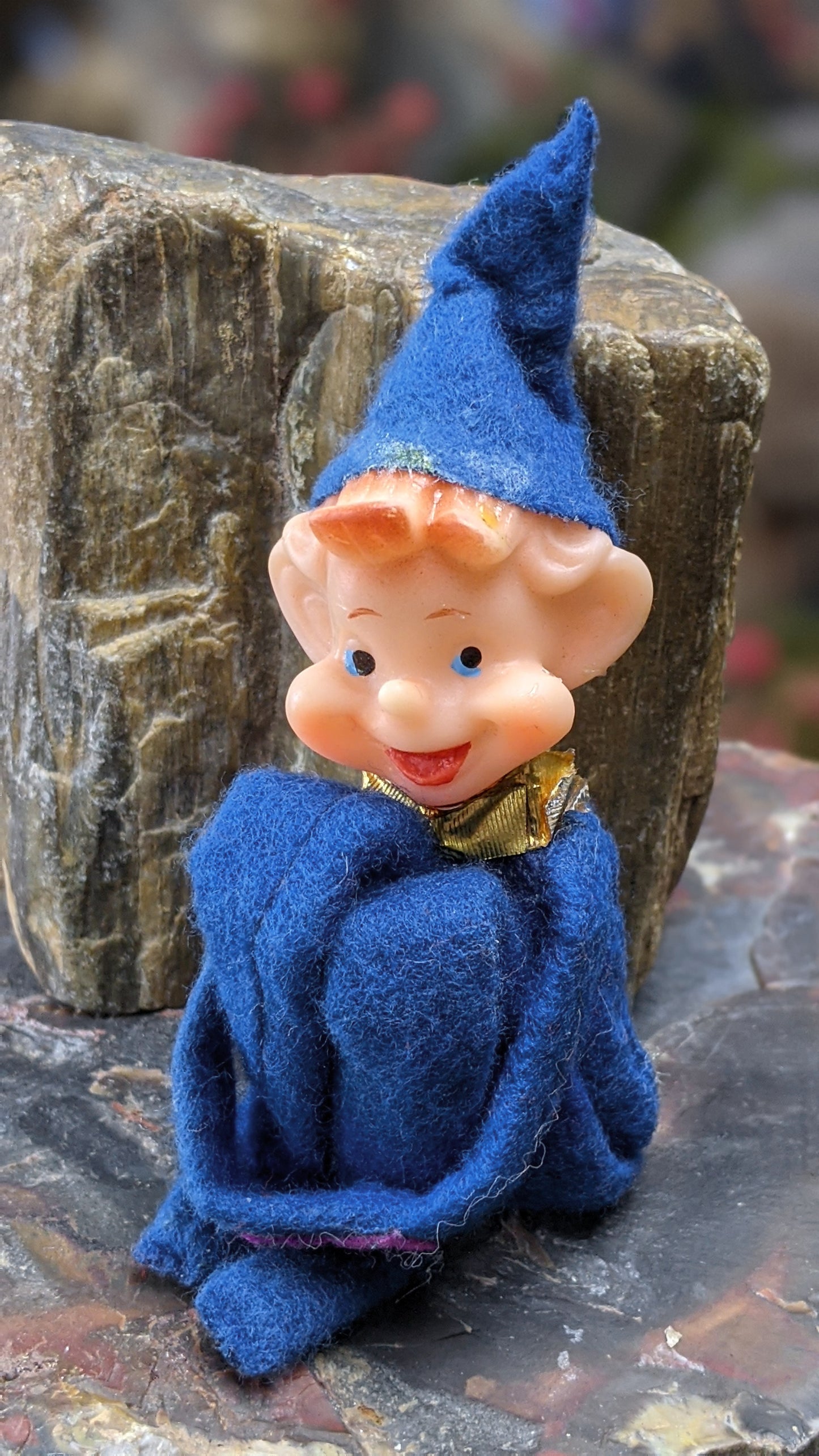 Vintage mini blue knee hugger elf