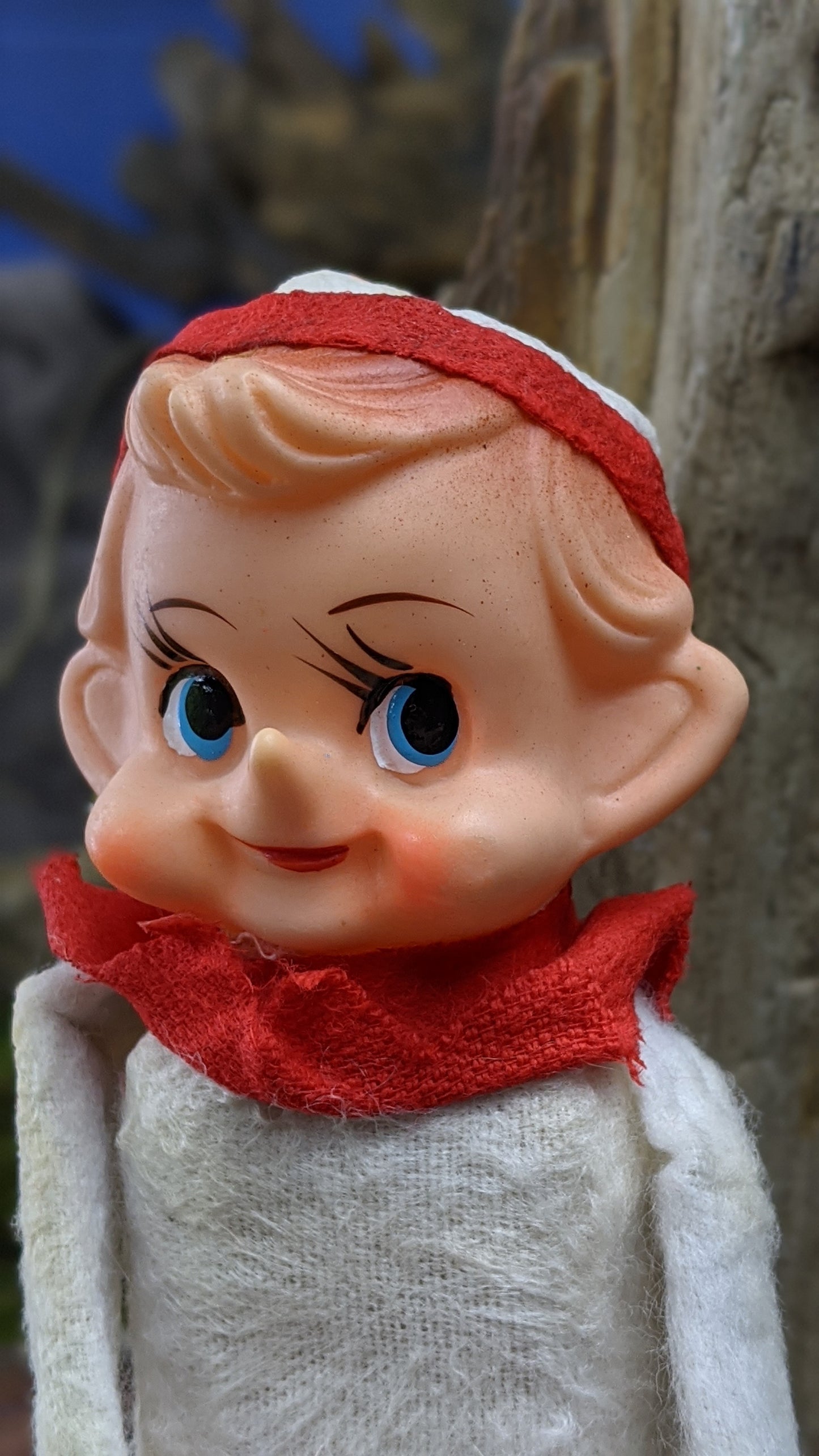 Vintage Christmas knee hugger elf