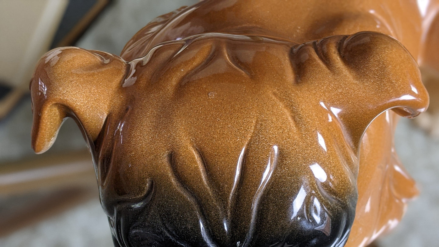 Vintage ceramic bulldog statue
