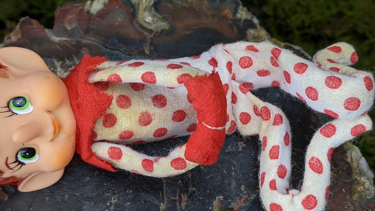 Vintage polka dot knee hugger elf pixie