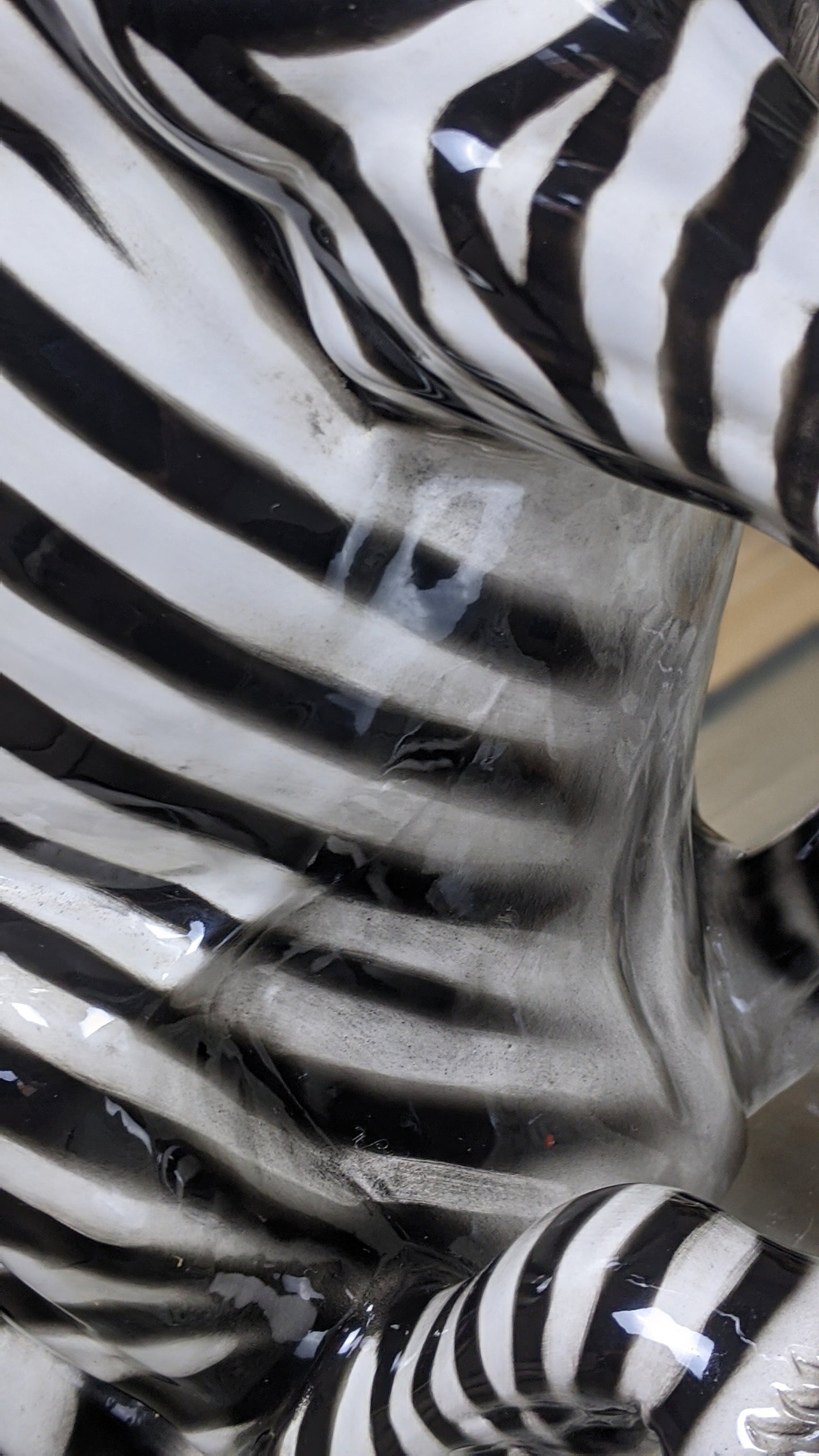 Vintage Italian zebra statue