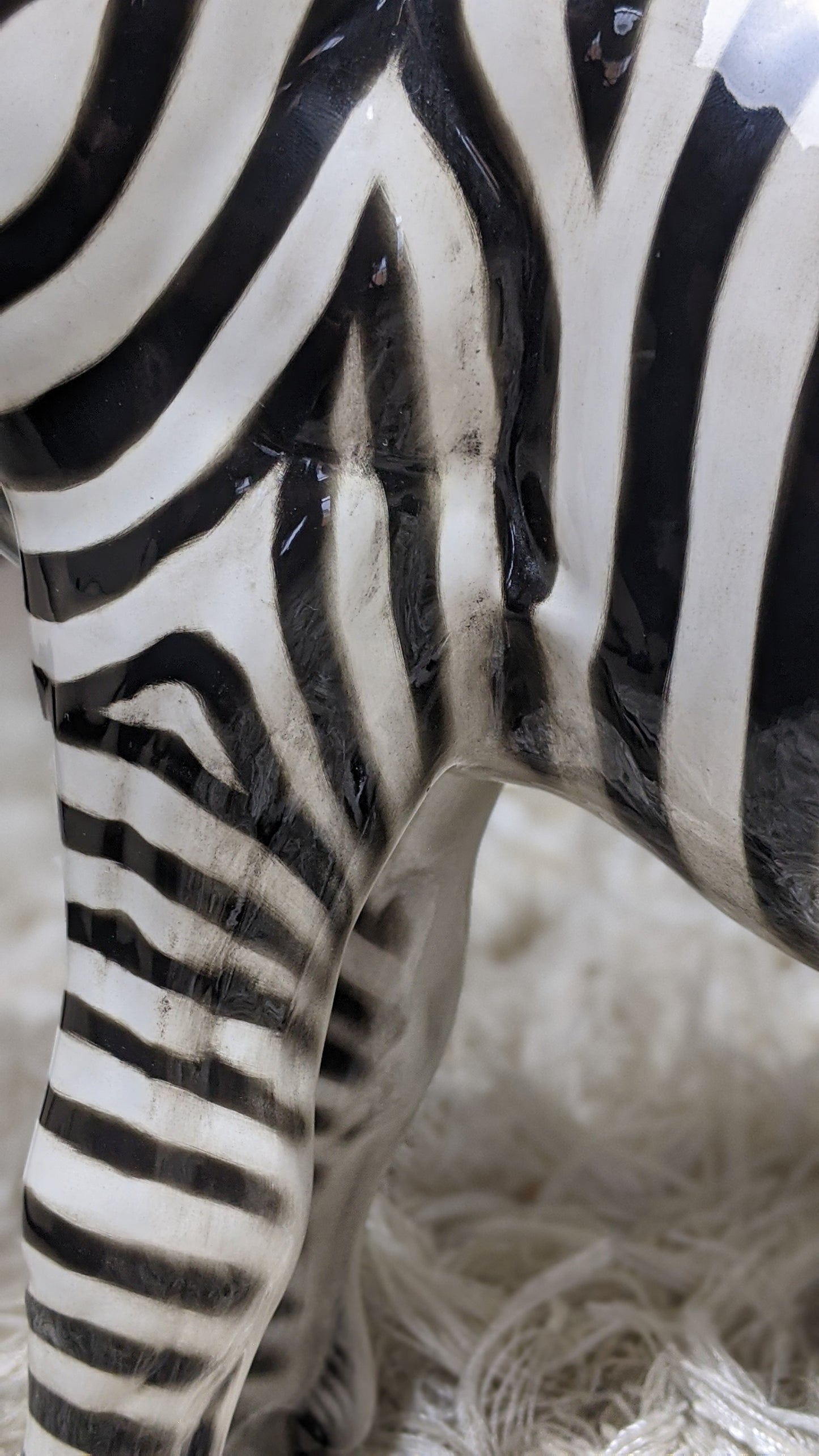 Vintage Italian zebra statue