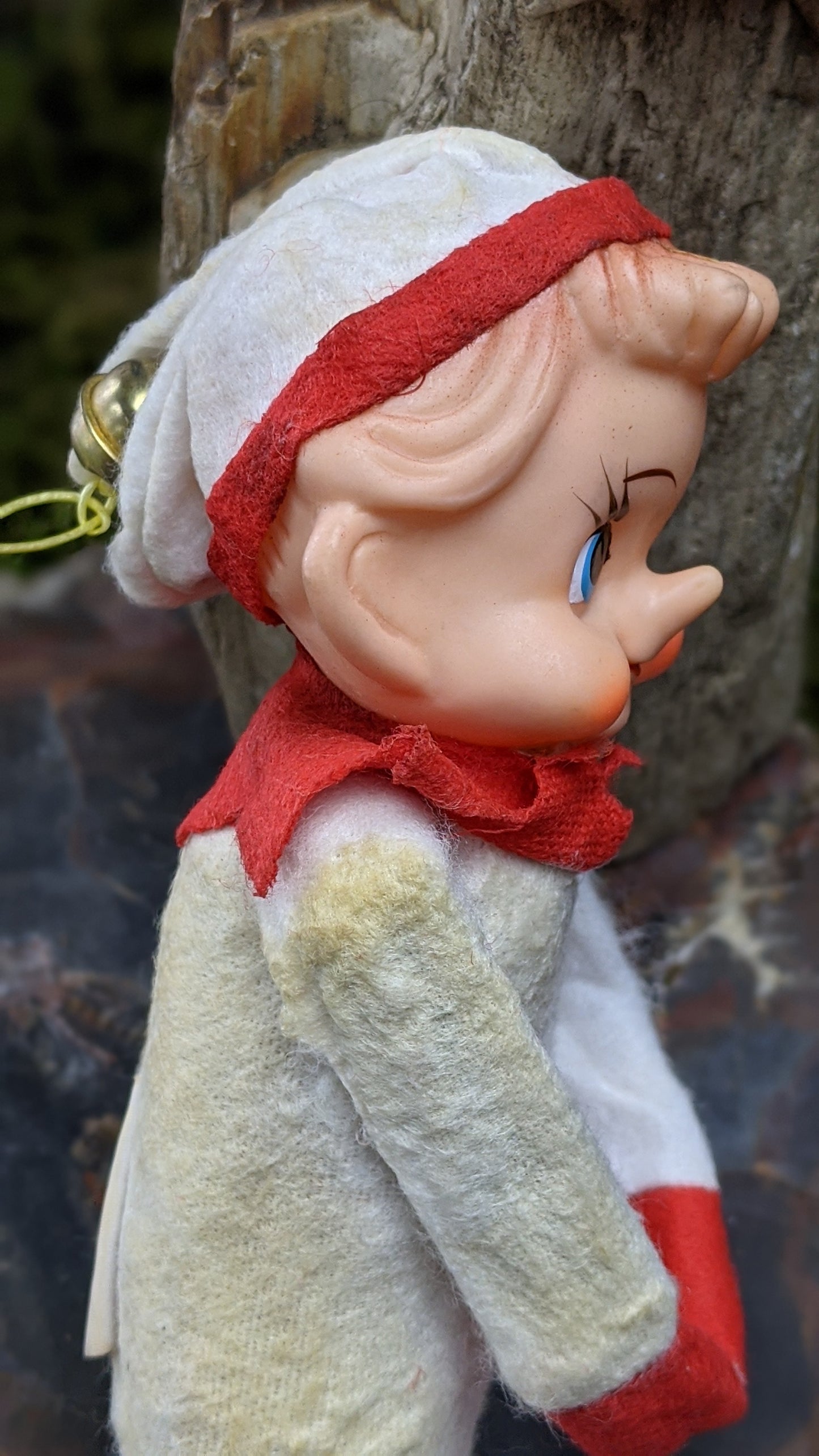 Vintage Christmas knee hugger elf
