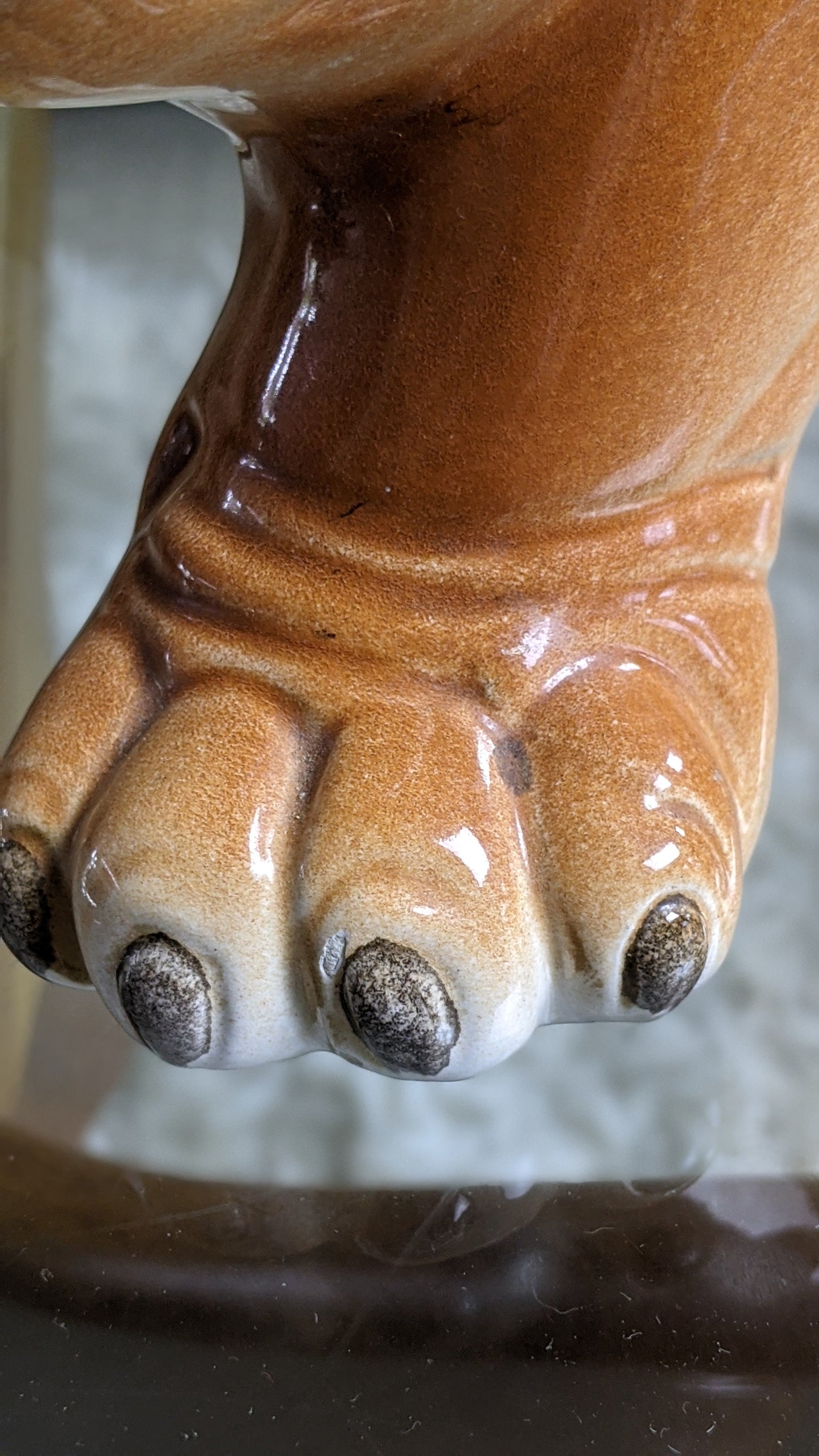Vintage ceramic bulldog statue