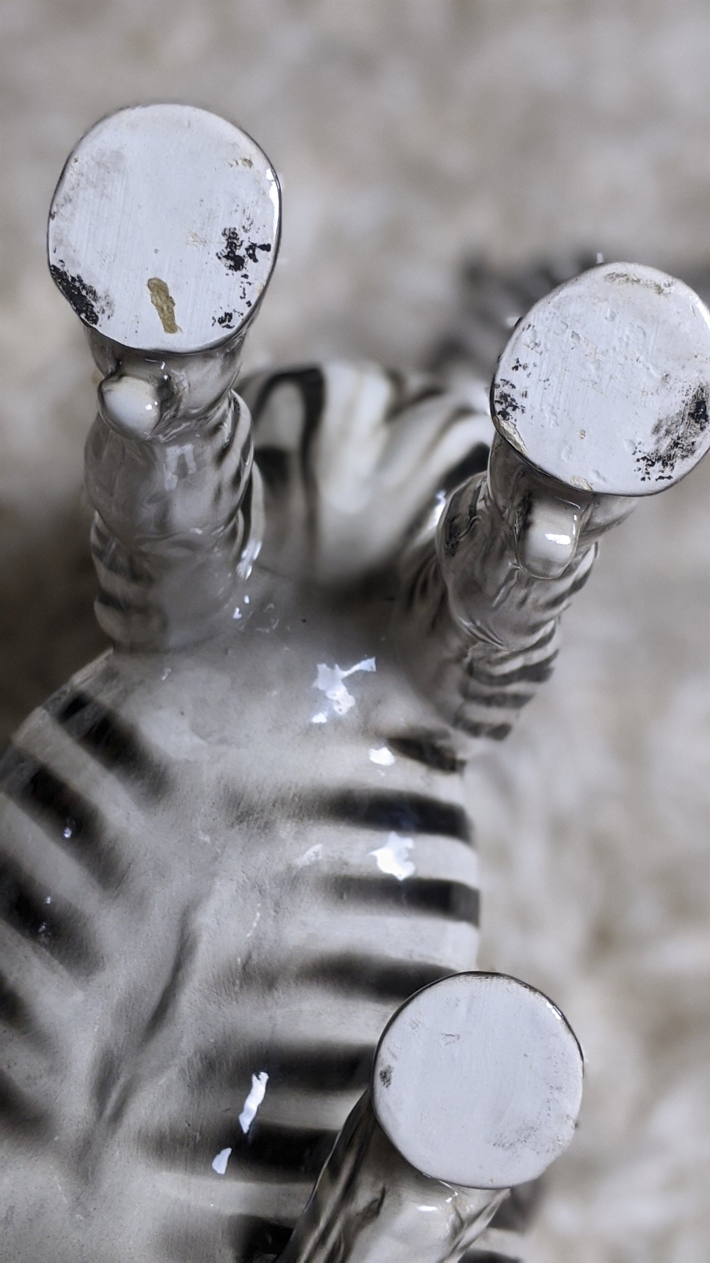 Vintage Italian zebra statue