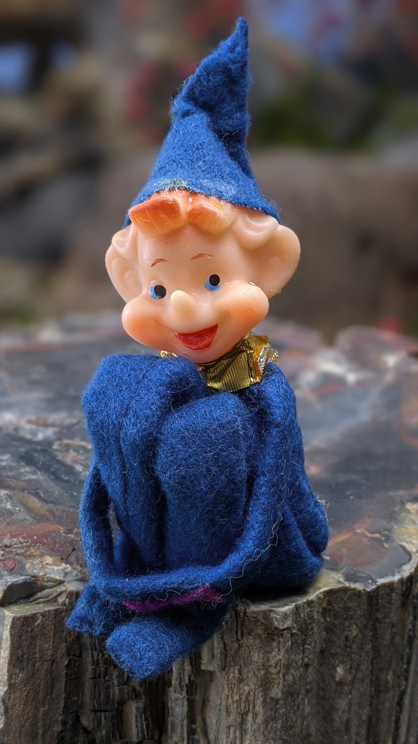Vintage mini blue knee hugger elf