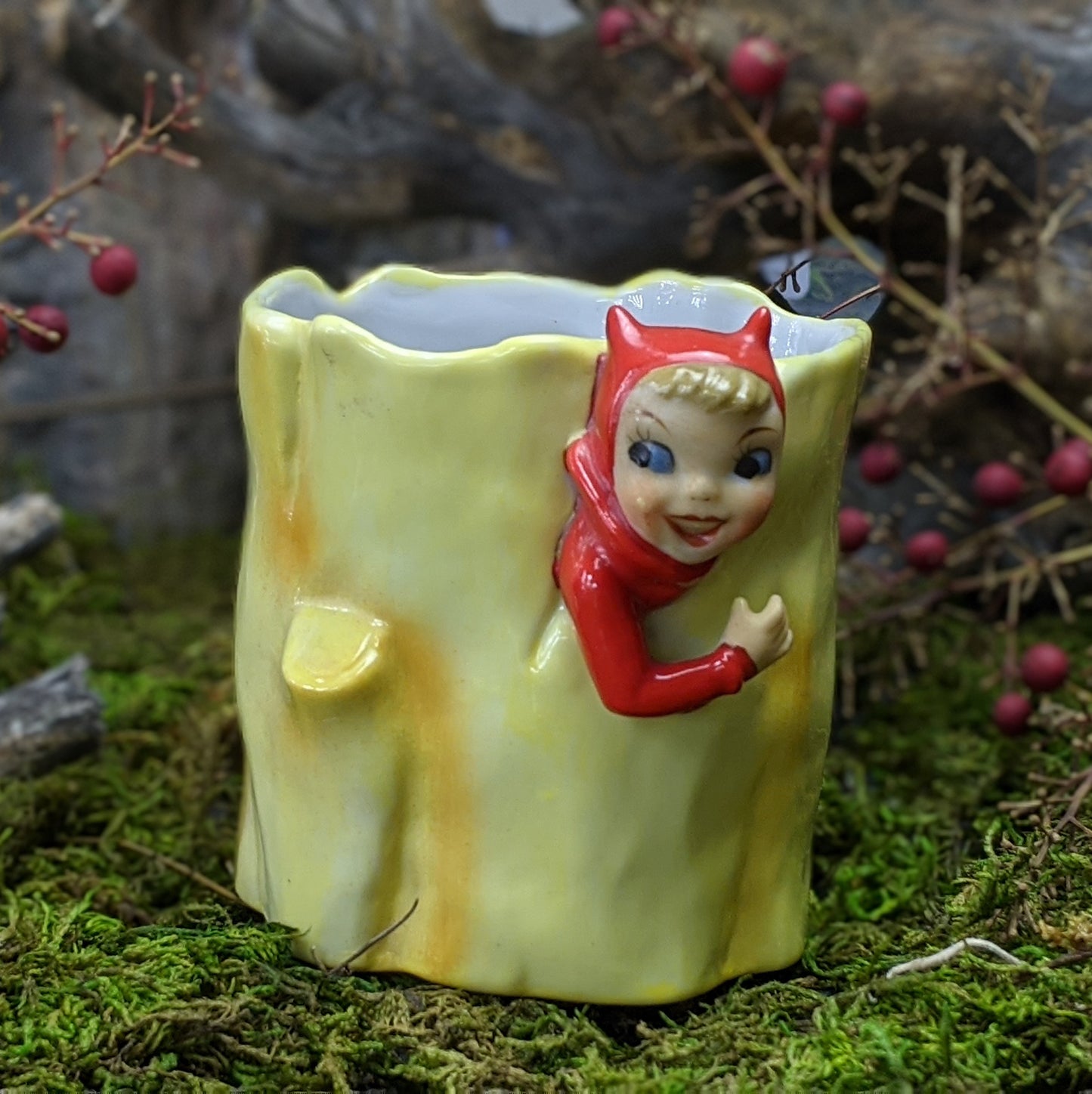 Vintage pixie devil planter