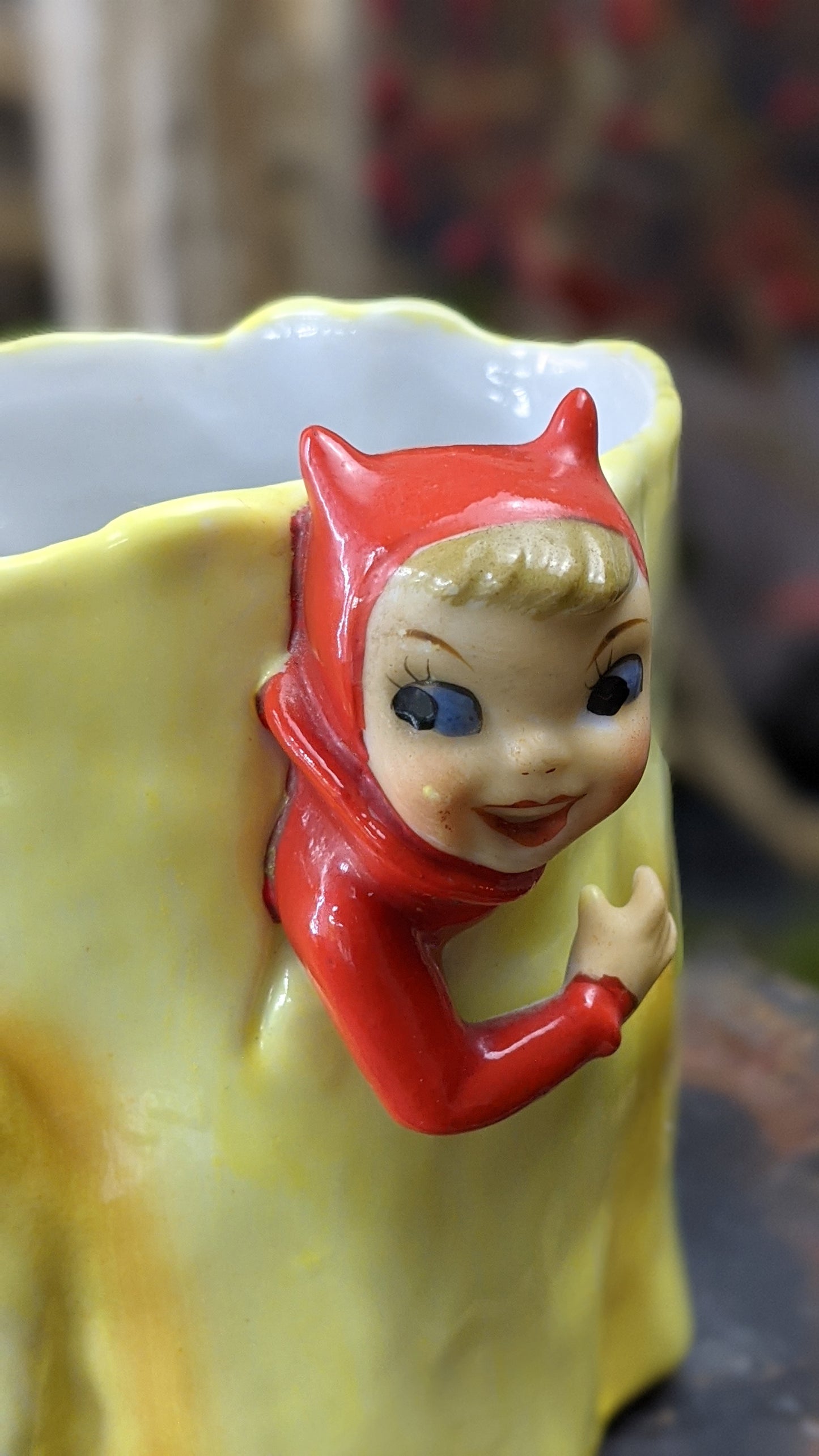 Vintage pixie devil planter