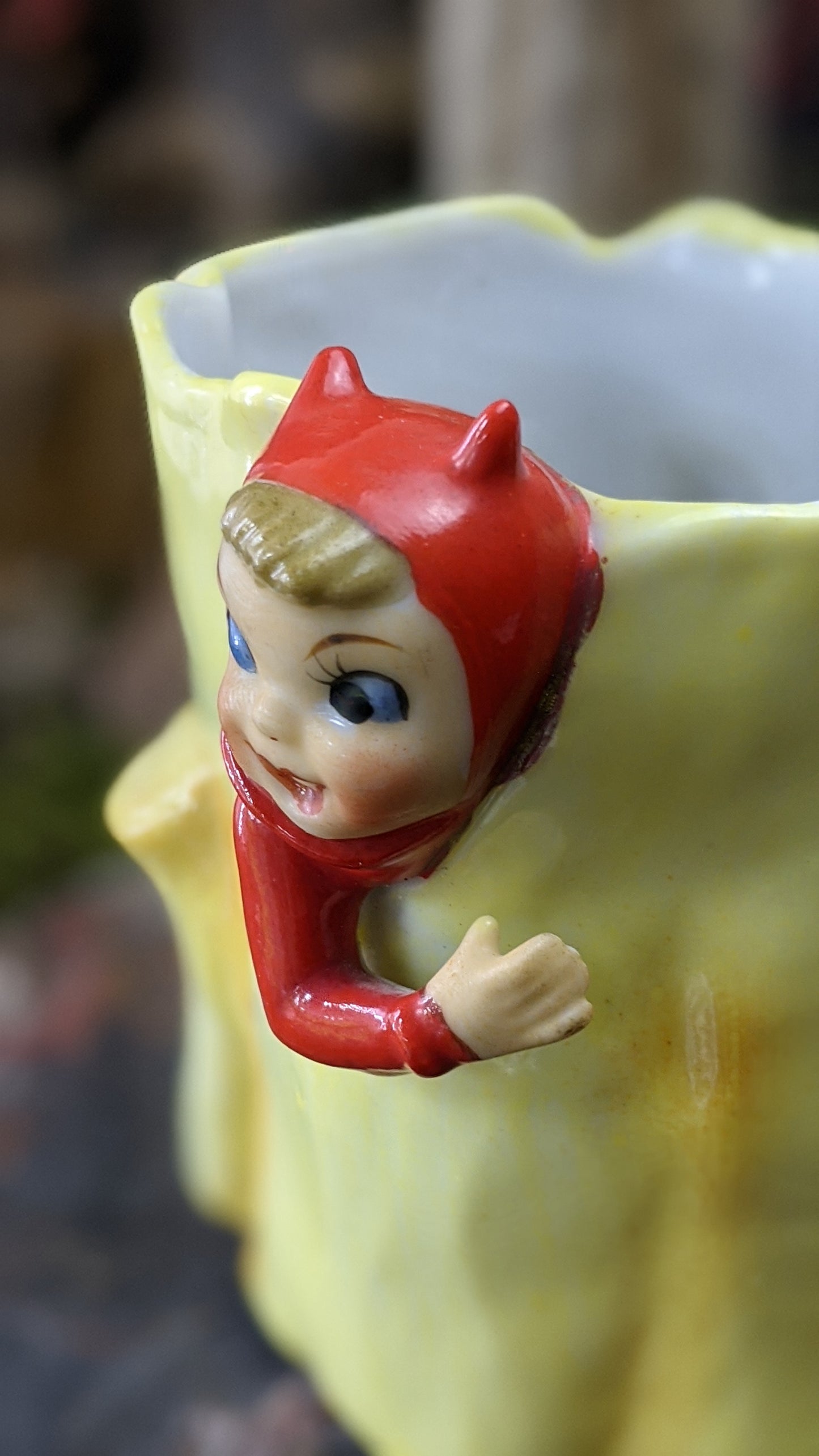 Vintage pixie devil planter
