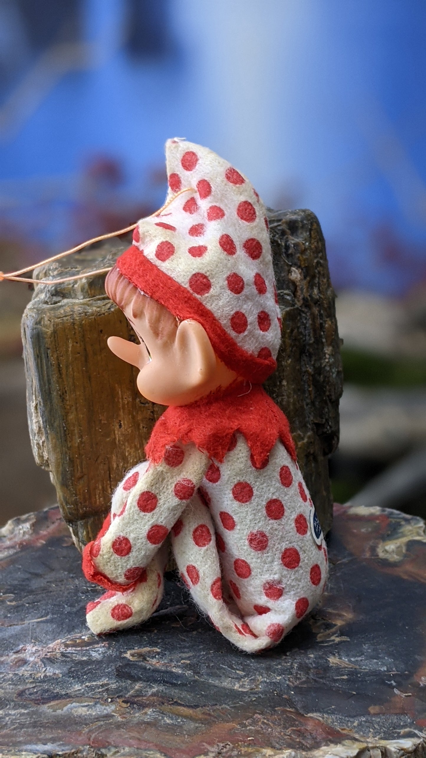 Vintage polka dot knee hugger elf pixie