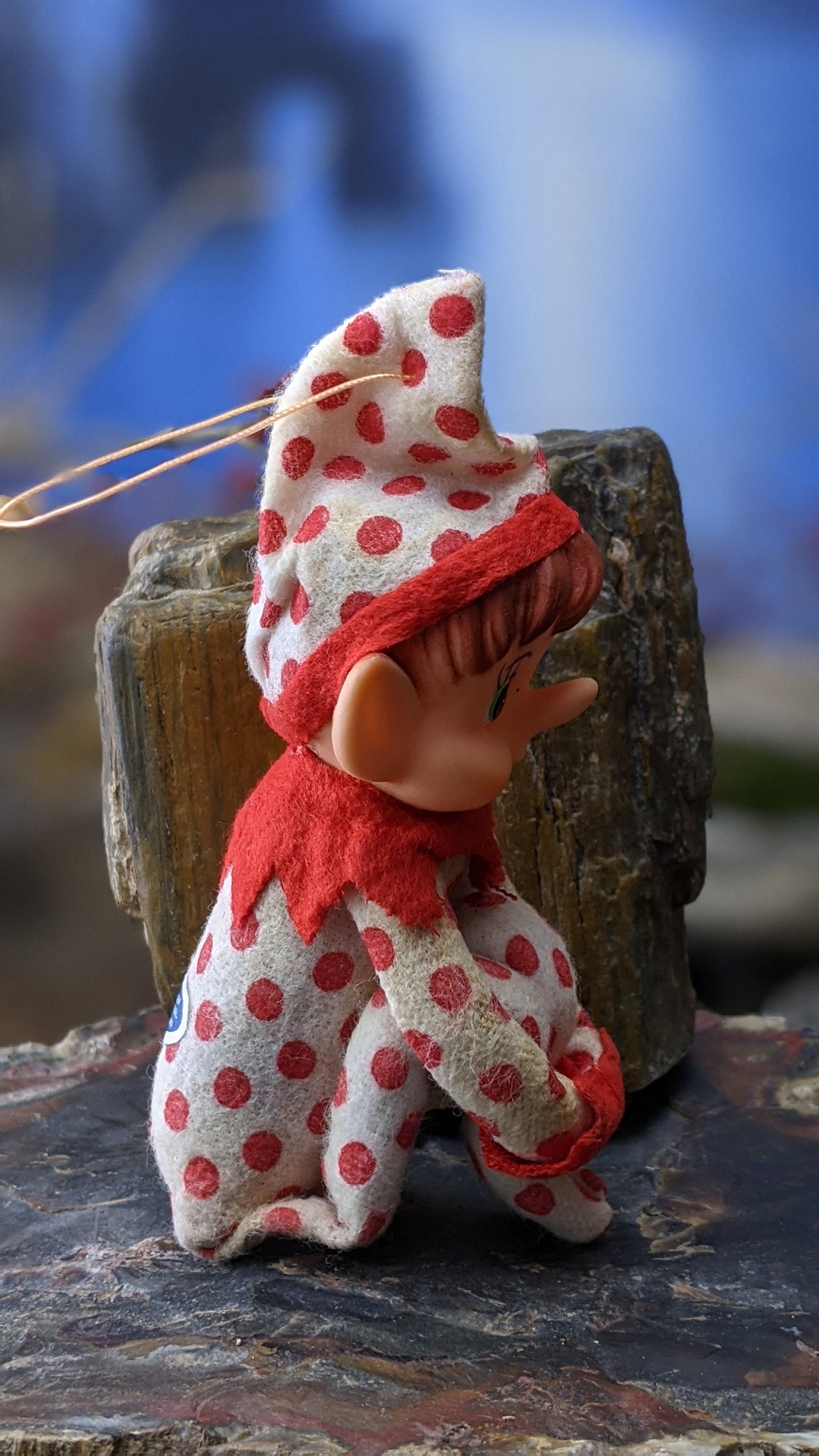 Vintage polka dot knee hugger elf pixie