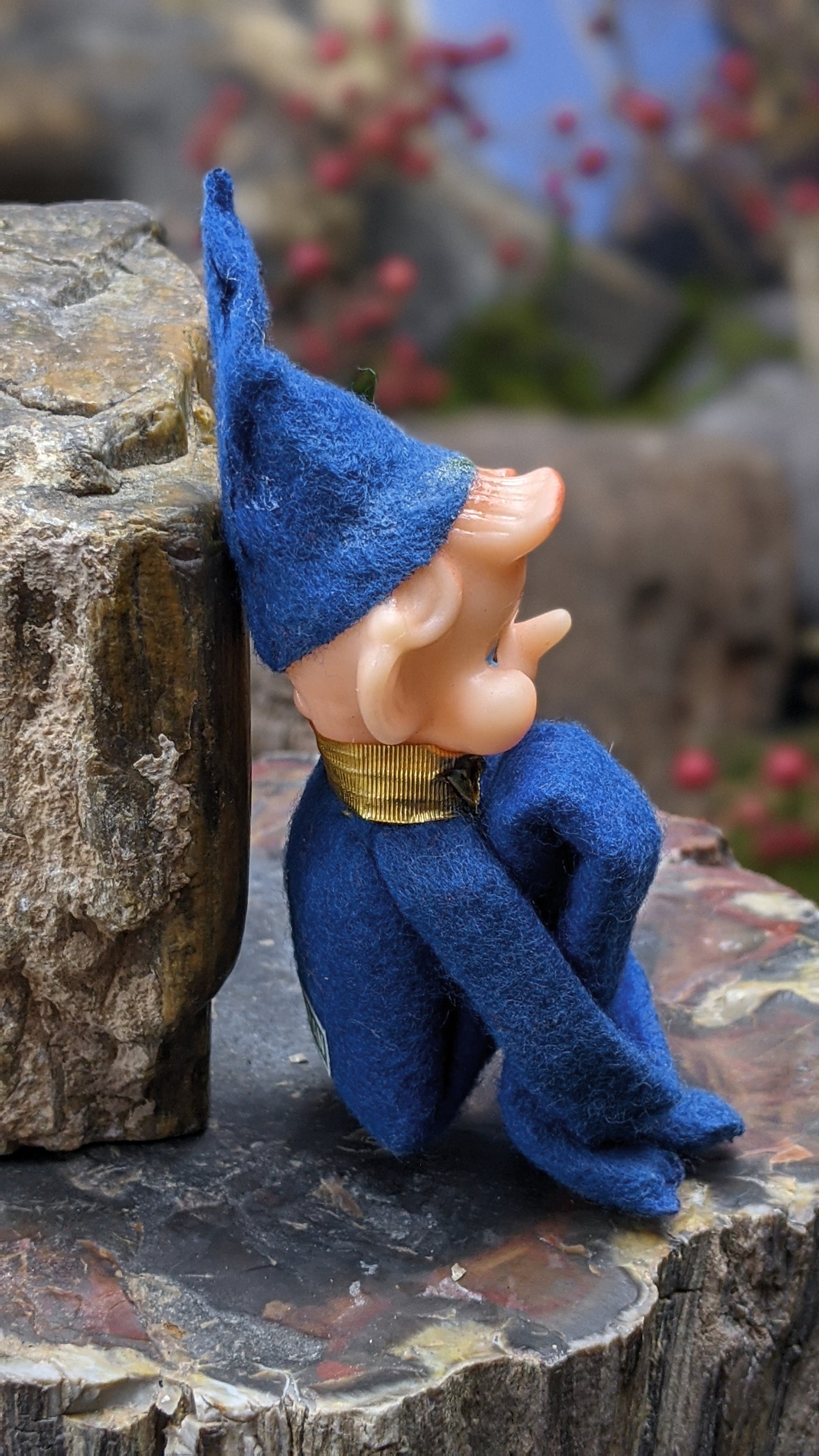 Vintage mini blue knee hugger elf
