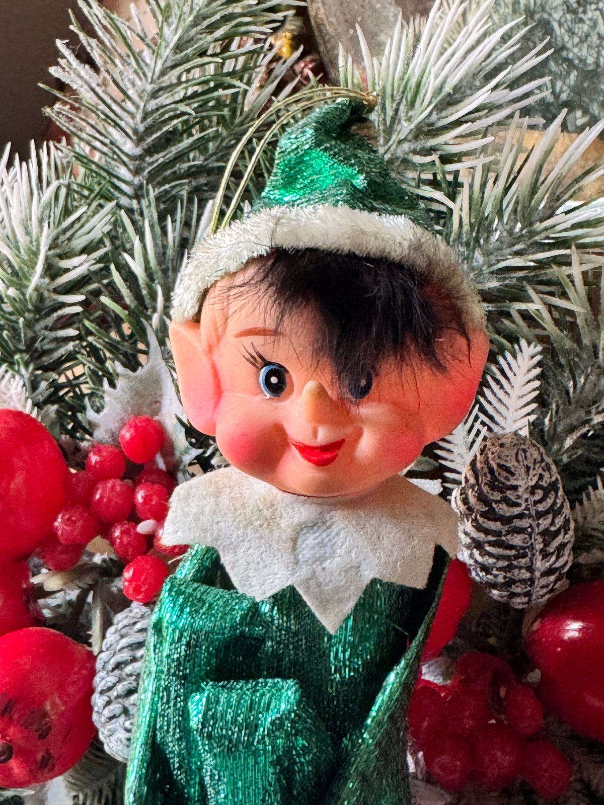 Vintage knee hugger Christmas elf pixie