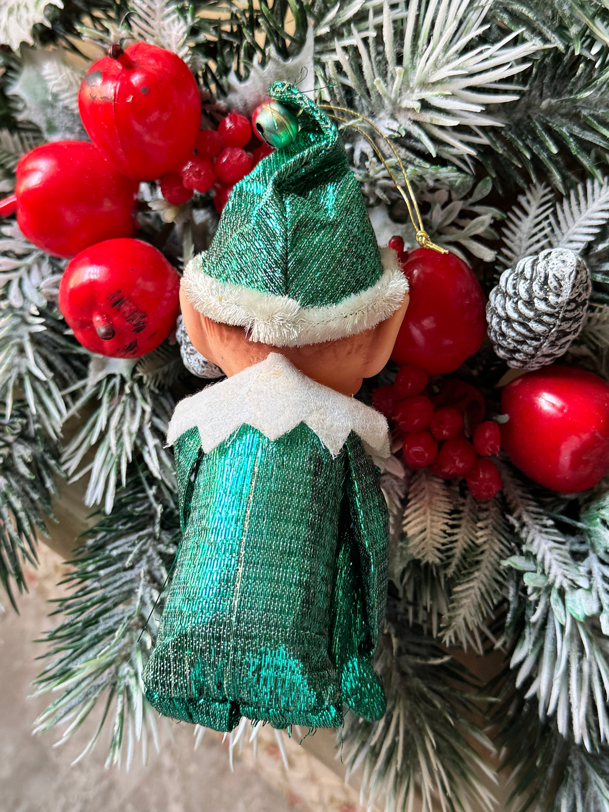 Vintage knee hugger Christmas elf pixie