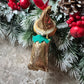 Vintage gold Christmas knee hugger elf Japan shelf sitter pixie