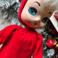 Vintage Holiday Fair Christmas pixie doll decoration Japan Santa elf