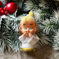 Vintage Christmas angel ornament Japan pixie bell