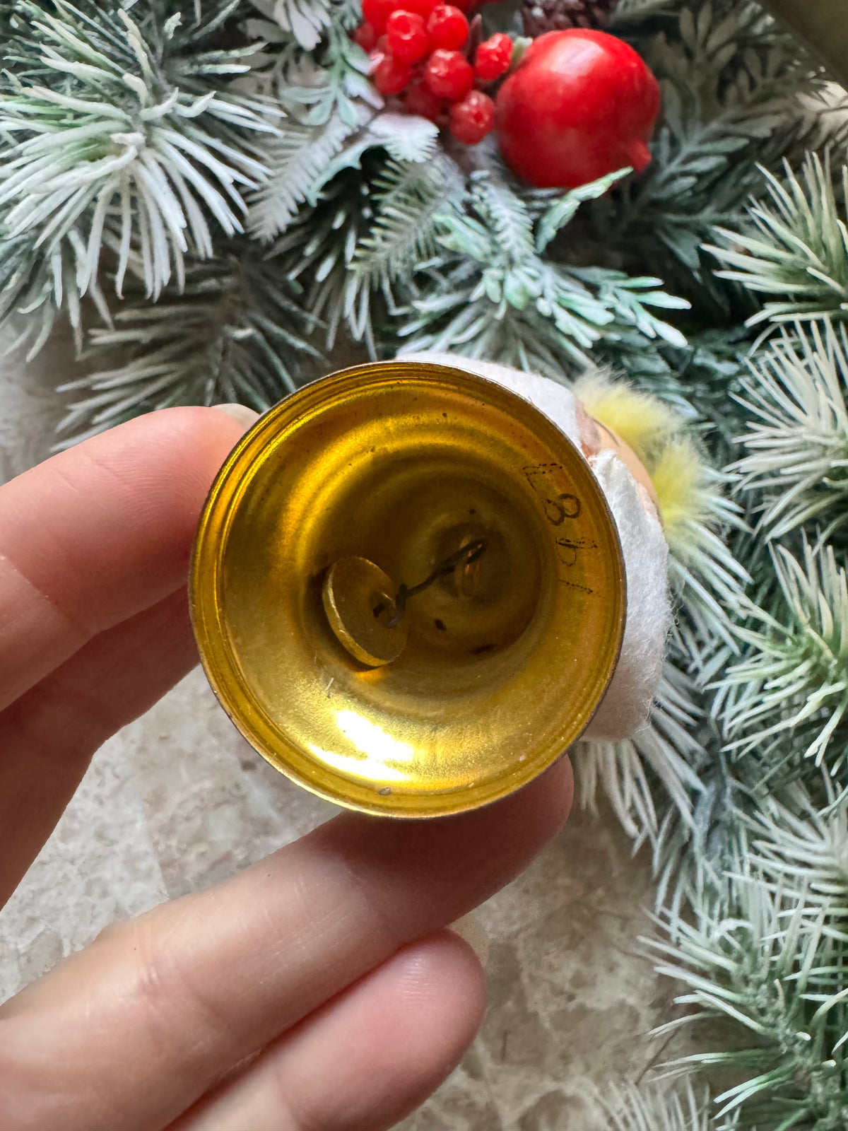 Vintage Christmas angel ornament Japan pixie bell