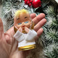 Vintage Christmas angel ornament Japan pixie bell