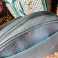 J Crew blue leather Devon bag