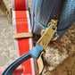 J Crew blue leather Devon bag
