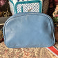 J Crew blue leather Devon bag