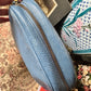 J Crew blue leather Devon bag