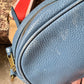 J Crew blue leather Devon bag