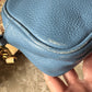 J Crew blue leather Devon bag