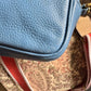 J Crew blue leather Devon bag