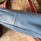 J Crew blue leather Devon bag